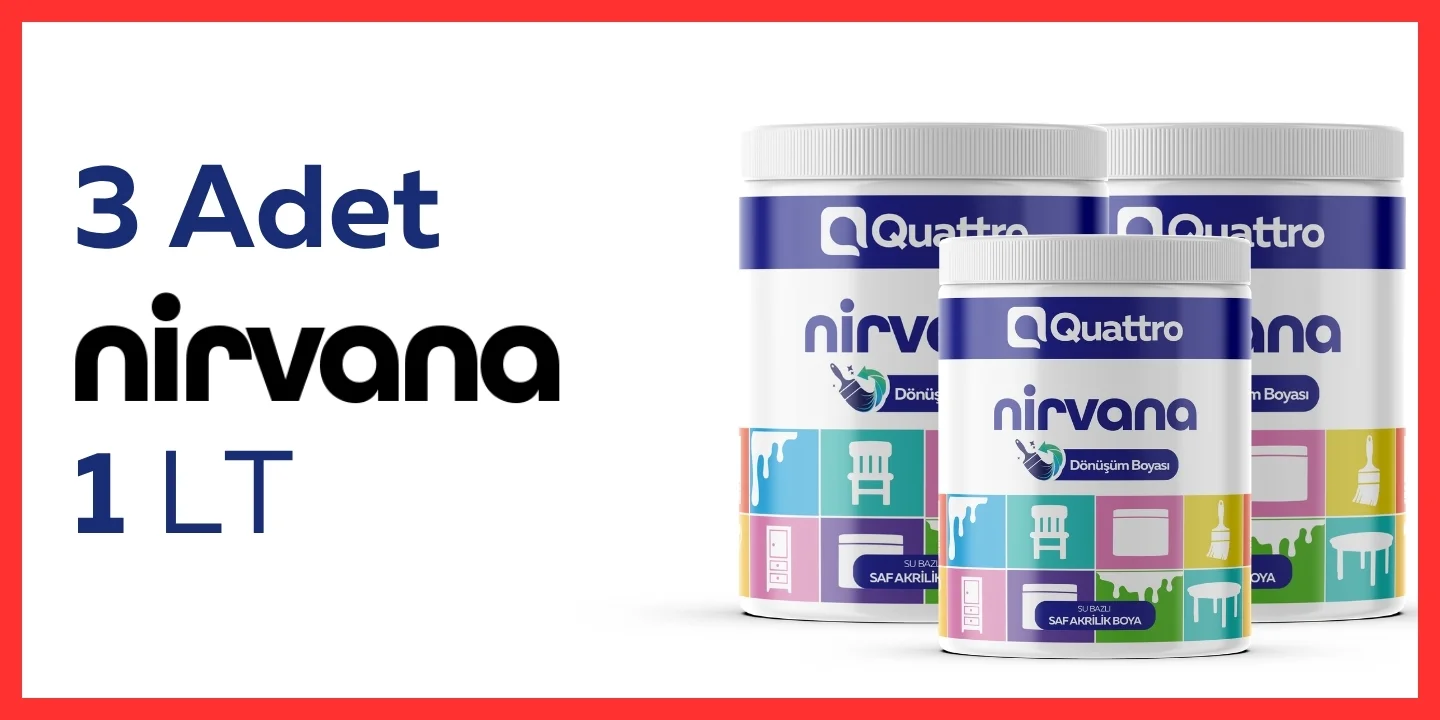3 adet Nirvana Dönüşüm Boyası Toplam 3 Litre